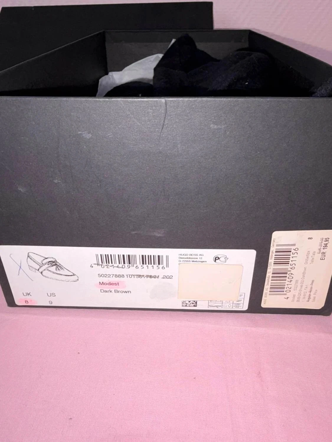 Mocasines de hombre Hugo Boss de cuero marrón con borlas, talla 42 con caja – photo 13